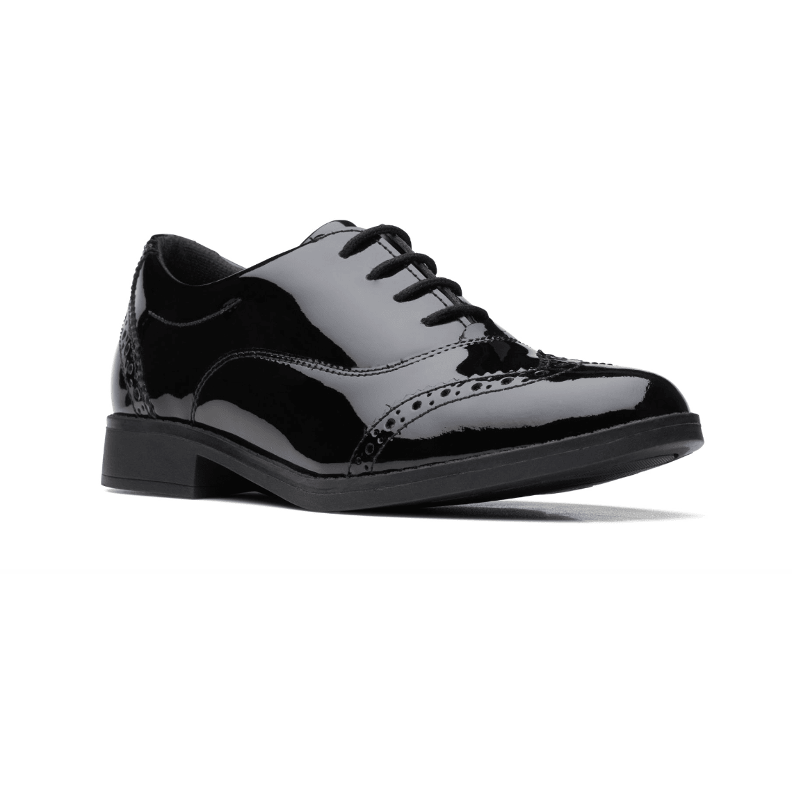 Clarks childrens black patent 2025 shoes