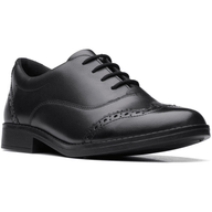 Clarks Girls Shoe Aubrie Tap Y Black Leather - Donaghys