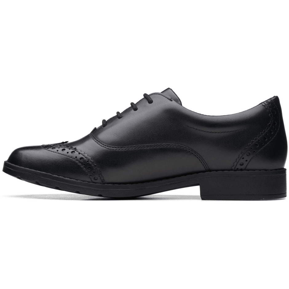 Clarks Girls Shoe Aubrie Tap Y Black Leather - Donaghys