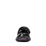 Clarks Girls School Shoe Sea Shimmer T Black Patent - Donaghys