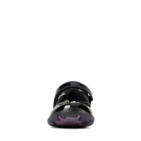 Clarks Girls School Shoe Sea Shimmer T Black Patent - Donaghys
