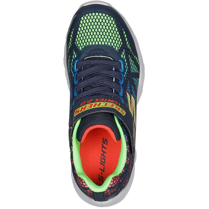 Skechers Boys Trainer S Lights Vortex 2.0 Navy Multi Donaghys