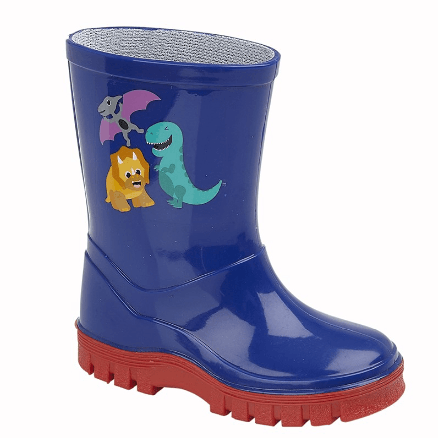StormWells Boys Wellie Boot Blue/Red - Donaghys