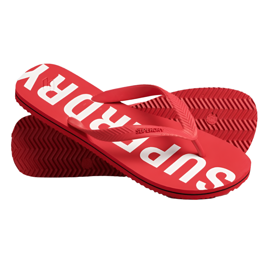 Superdry Mens Code Essential Flip Flop Risk Red Donaghys