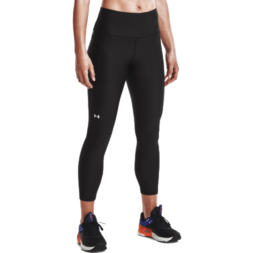 Under Armour HeatGear women's black hi-rise ankle leggings, sweat-wicking