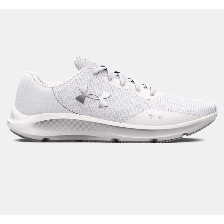 Under Armour Mens Trainer Charged Pursuit 3 White/Silver - Donaghys