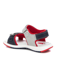 XTI boys' red synthetic leather sandal with velcro