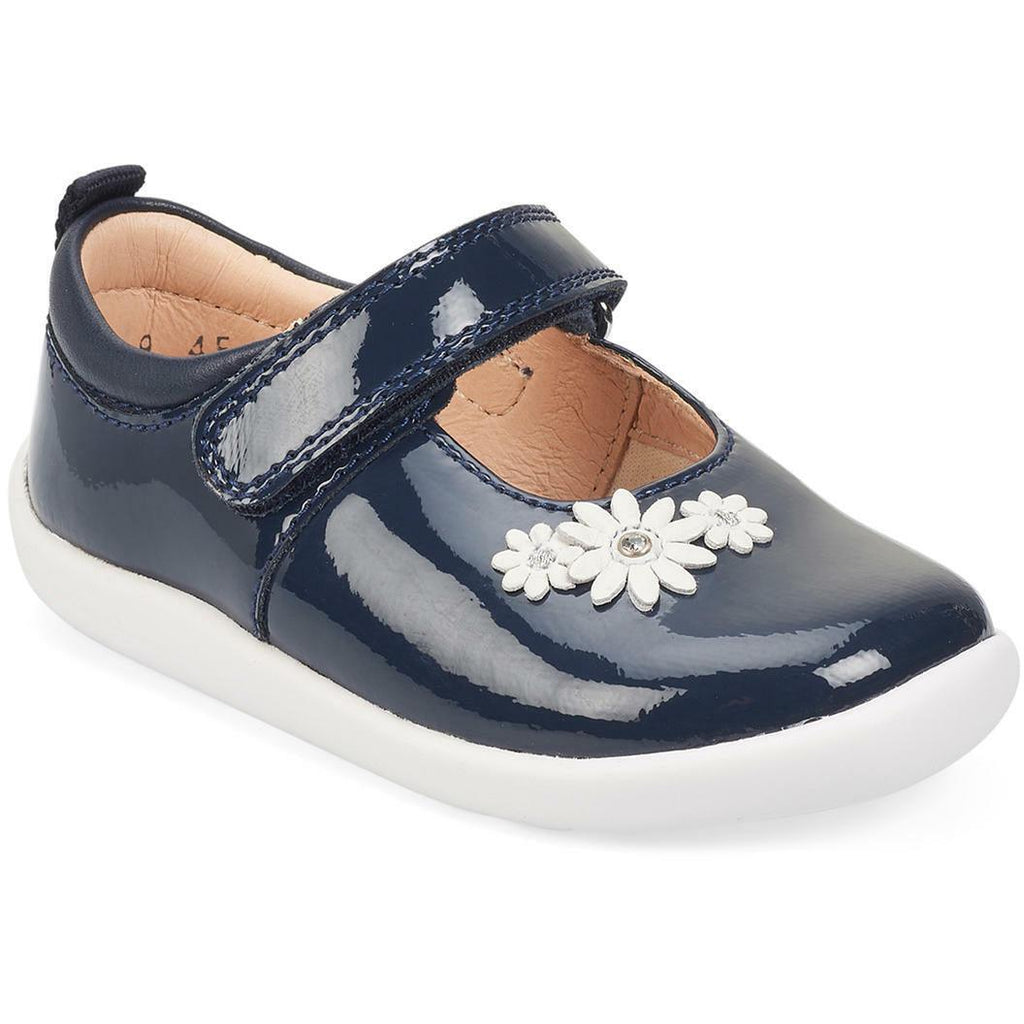 Navy patent sales baby shoes